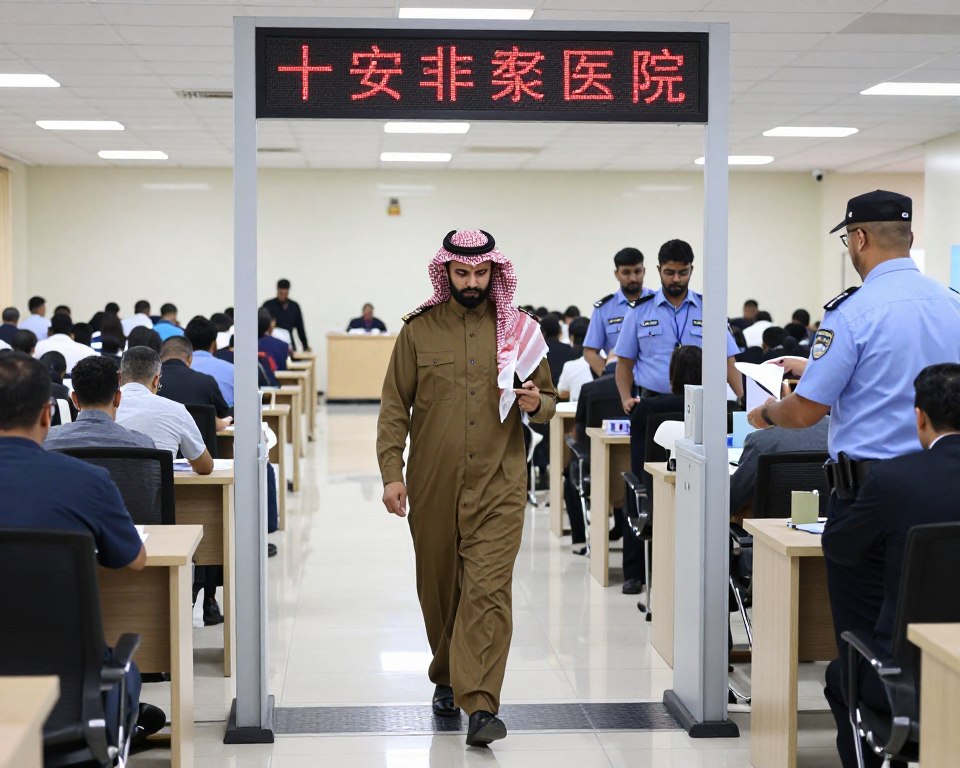 طالب يدخل قاعة الاختبار التحصيلي