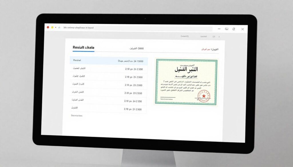 عرض نتائج الاختبار التحصيلي على الشاشة