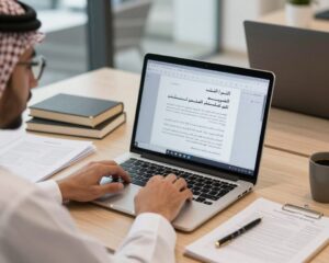 كاتب محتوى يعمل على مقال كاتب محتوى يعمل على مقال