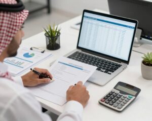 محاسب يعمل على الحسابات المالية محاسب يعمل على الحسابات المالية