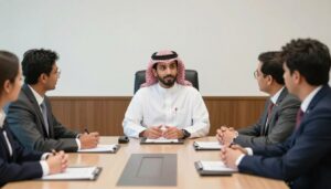 مقابلة عمل ناجحة في البنك المركزي السعودي بين المرشح ولجنة التوظيف