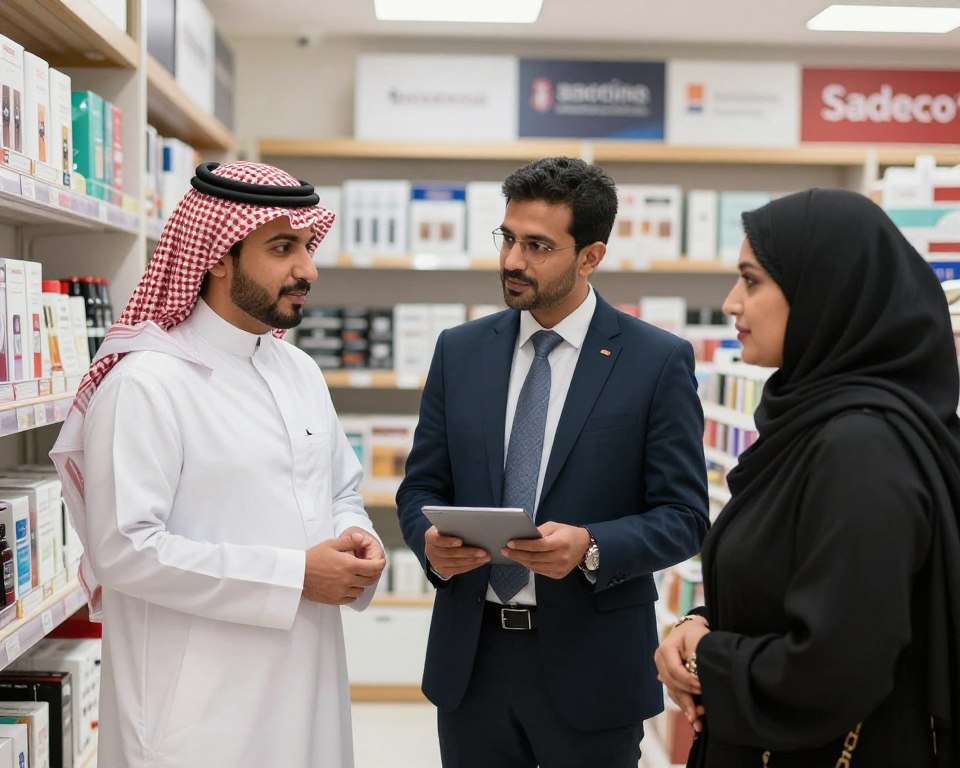 بائع سدافكو يقوم بزيارة ميدانية لأحد العملاء في نقطة البيع