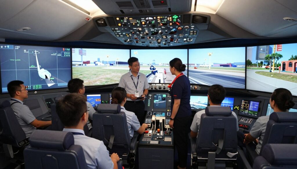 تدريب فريق الضيافة الجوية