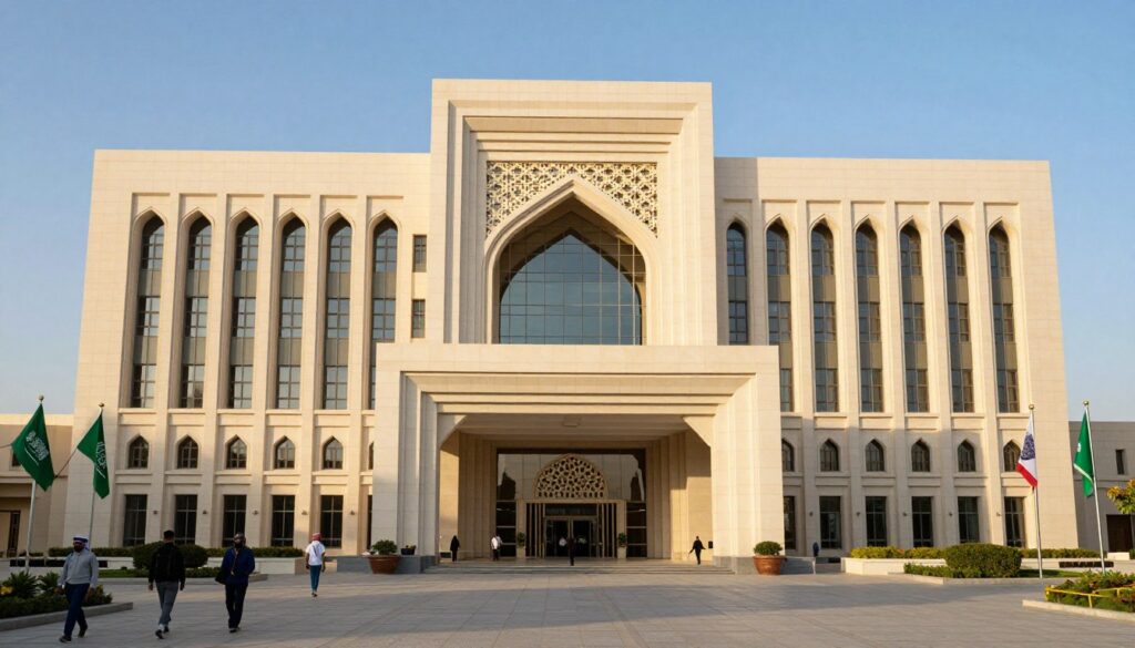 جامعة نايف العربية للعلوم الأمنية - دراسات عليا 2026 مبنى الجامعة الرئيسي
