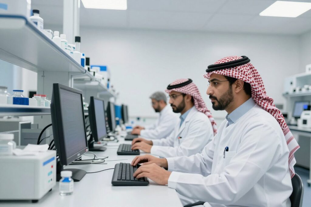 فريق العمل الفني والتقني في جامعة الملك سعود للعلوم الصحية