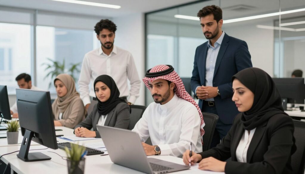 فريق عمل متنوع من موظفي شركة سدافكو في بيئة العمل